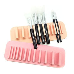 Wall-Mounted Silicone Makeup Brush Holder & Drying Rack