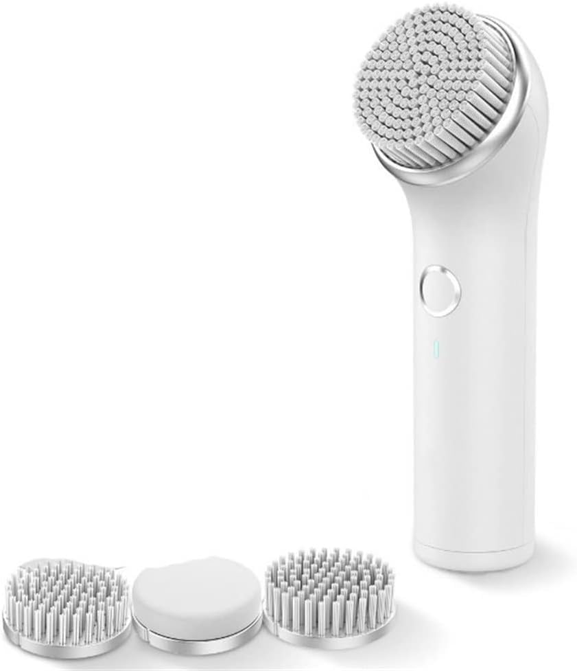 Electric Facial Cleansing Brush with 3 Brush Heads, IPX7 Waterproof