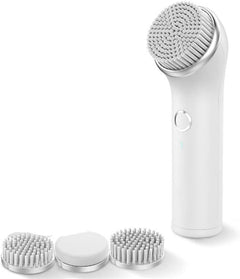 Electric Facial Cleansing Brush with 3 Brush Heads, IPX7 Waterproof