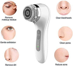 IPX7 Waterproof Facial Cleansing Spin Brush – 3-Speed Deep Clean, White
