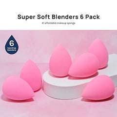 6-Piece Latex-Free Makeup Sponge Set