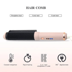 Ceramic Hair Straightening Hot Brush