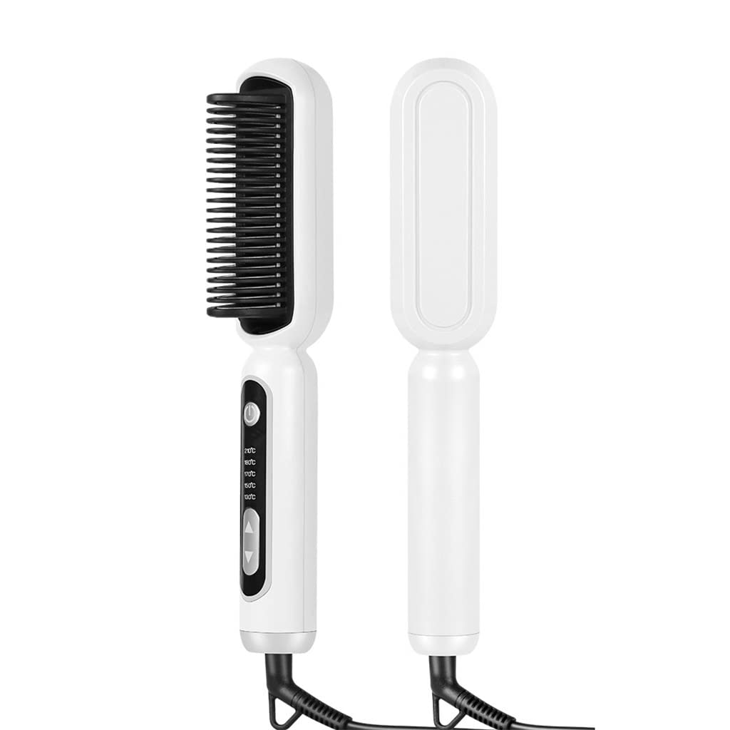 2-in-1 Hair Straightener & Curling Brush