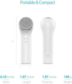 Electric Facial Cleansing Brush with 3 Brush Heads, IPX7 Waterproof