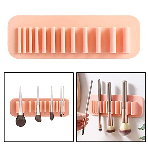 Wall-Mounted Silicone Makeup Brush Holder & Drying Rack