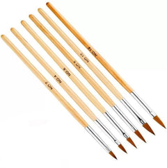 6-Piece Professional Acrylic Nail Brush Set