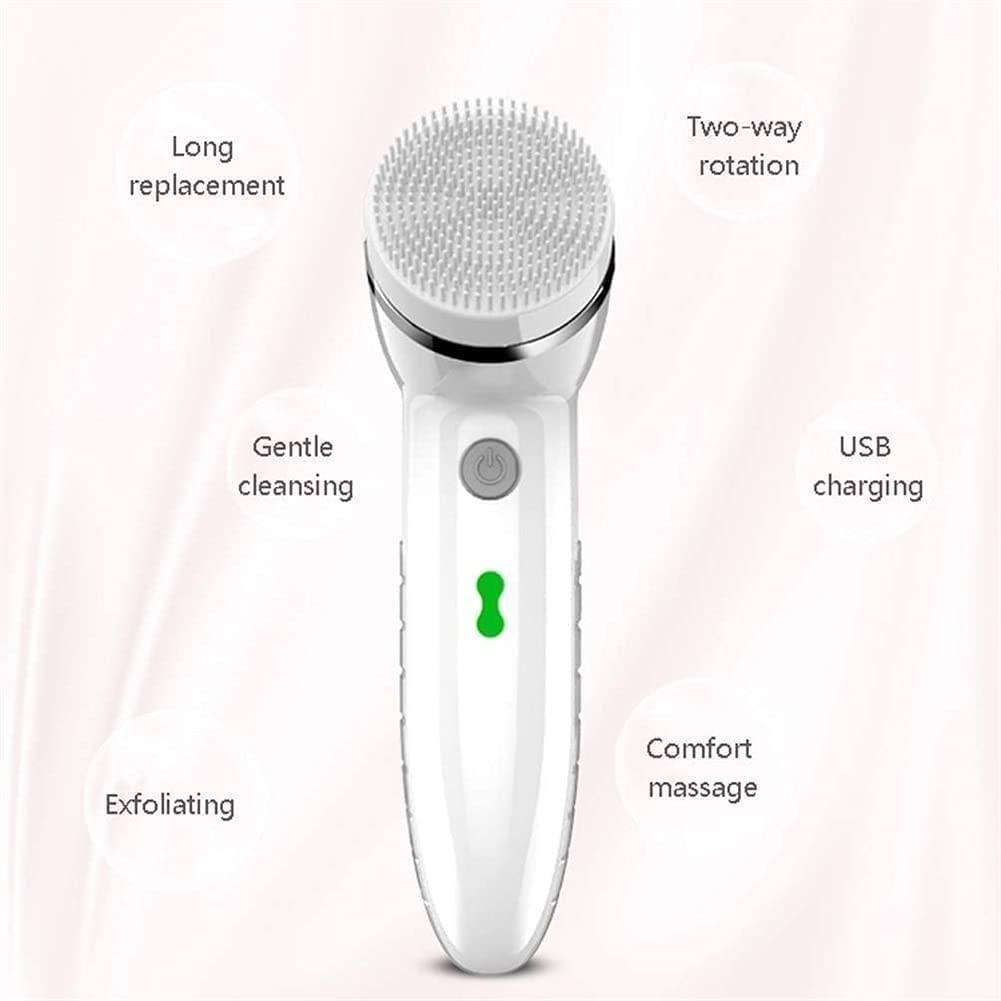 Electric Facial Cleansing Brush Set with 4 Brush Heads