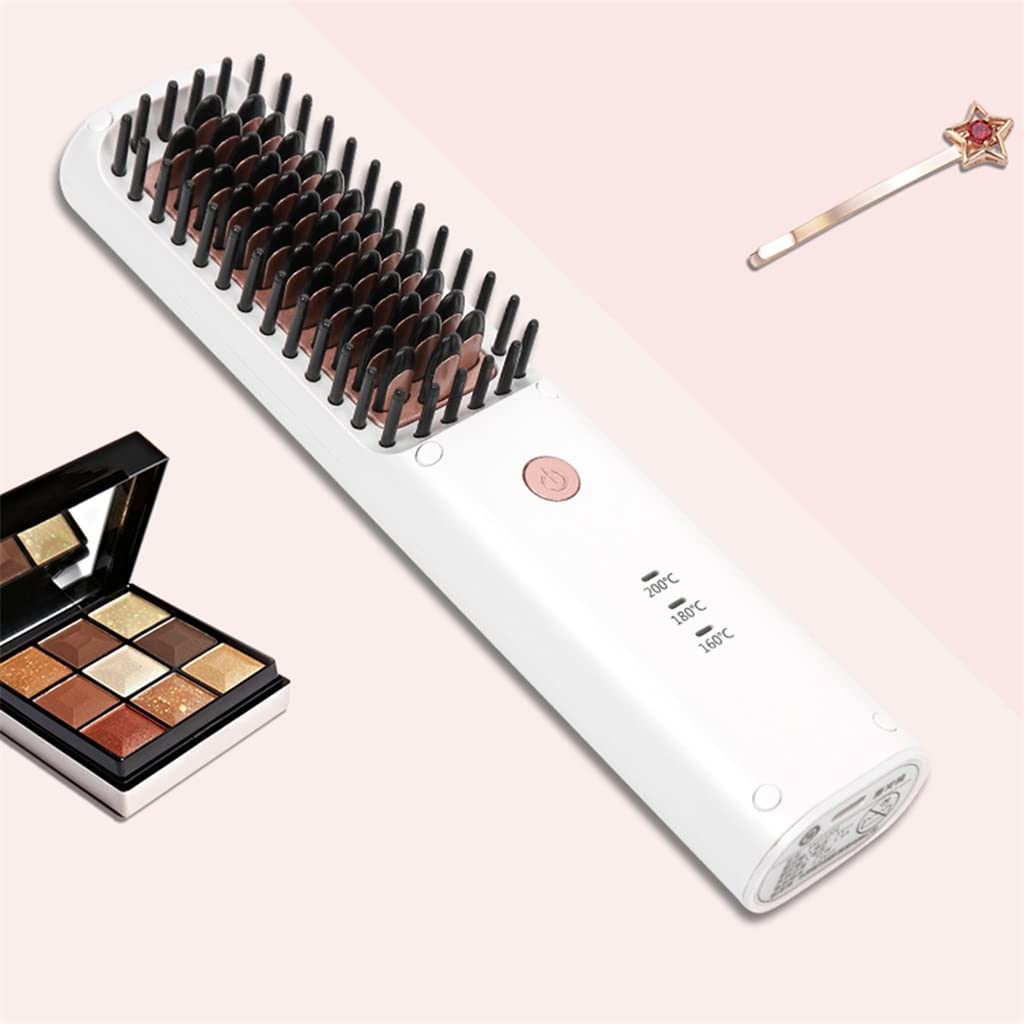 Portable Rechargeable Heated Hair Straightening Brush