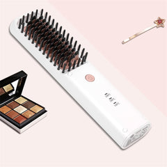 Portable Rechargeable Heated Hair Straightening Brush