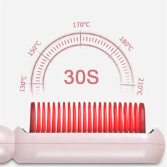 2-in-1 Hair Straightener & Curling Brush