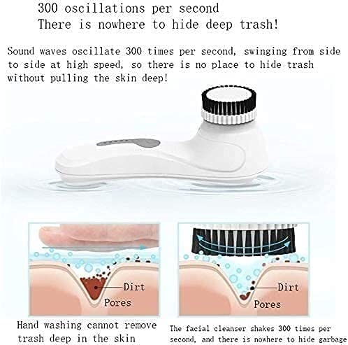 4-Speed Rechargeable Waterproof Facial Cleansing Brush