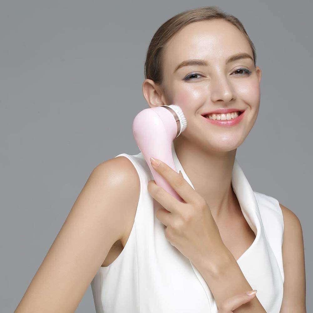 IPX7 Waterproof Facial Cleansing Spin Brush – 3-Speed Deep Clean, White