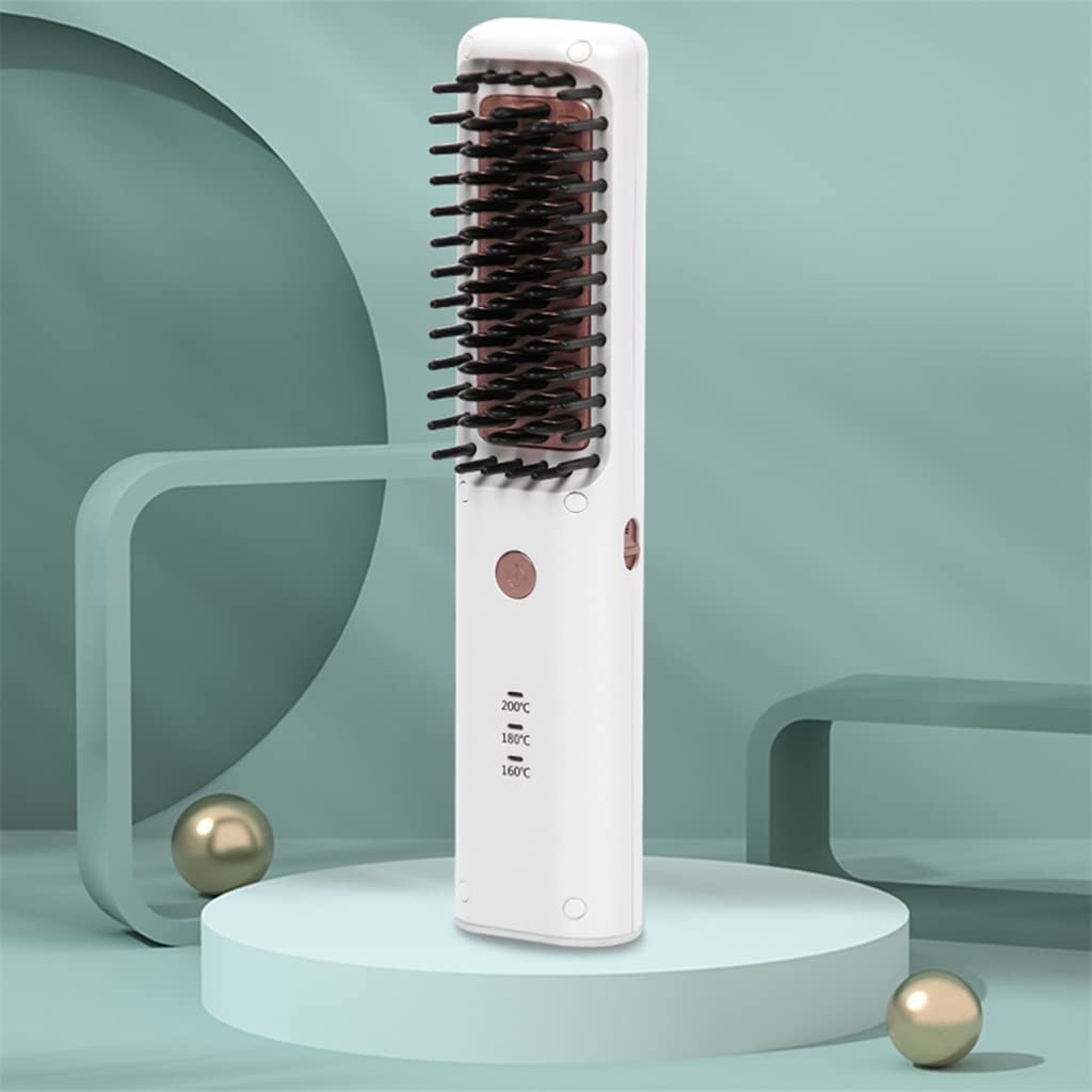 Portable Rechargeable Heated Hair Straightening Brush