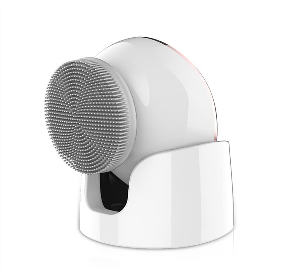 USB Rechargeable Waterproof Facial Cleansing Brush, White