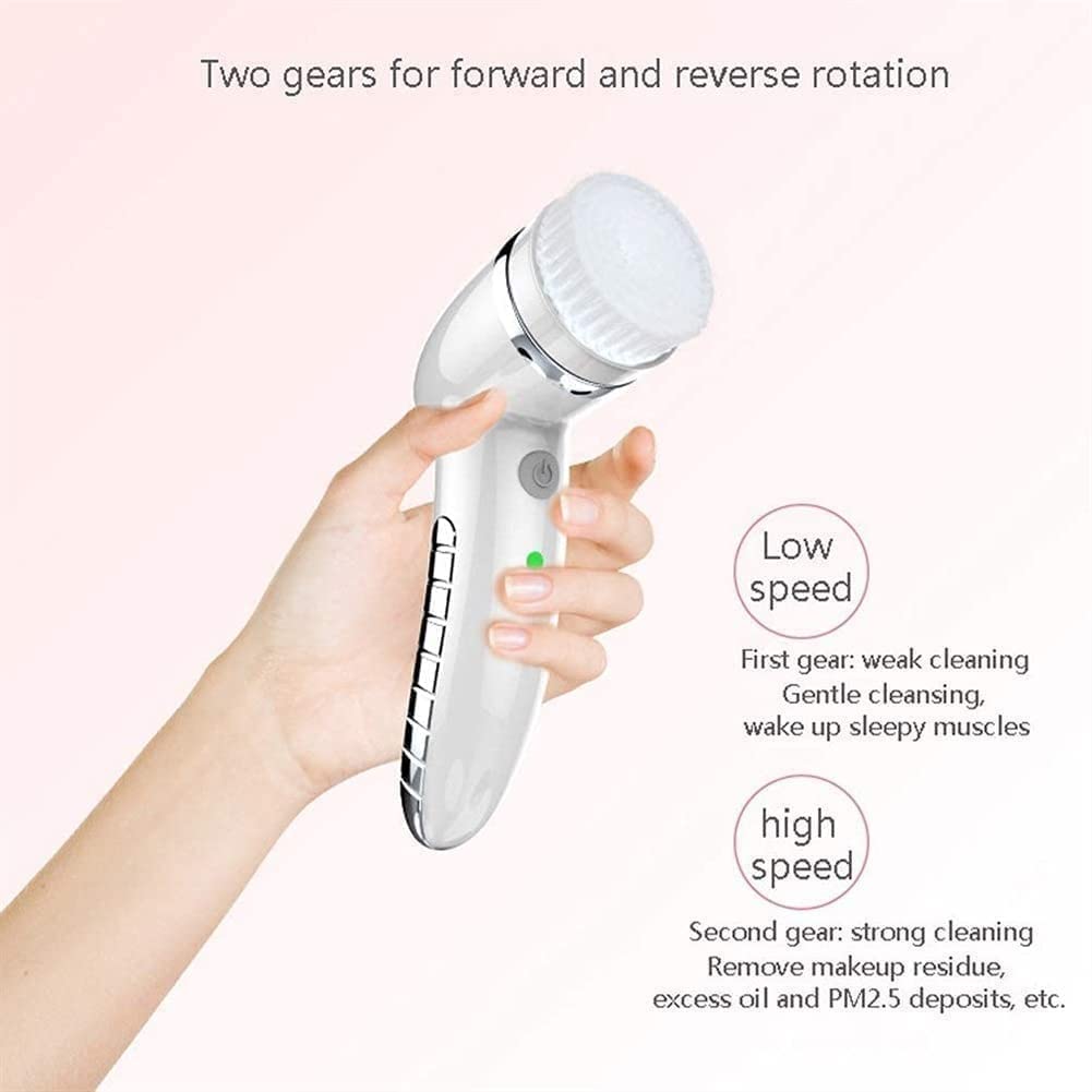 Electric Facial Cleansing Brush Set with 4 Brush Heads