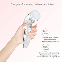Electric Facial Cleansing Brush Set with 4 Brush Heads