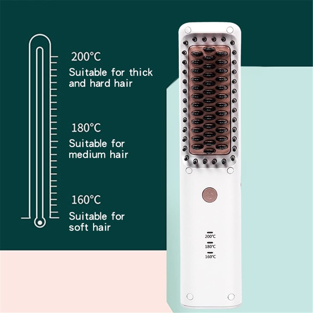 Portable Rechargeable Heated Hair Straightening Brush