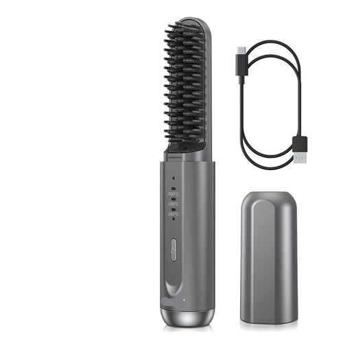 1PCS Hair Straightener Brush Straight Curly Styling Comb For Men Women