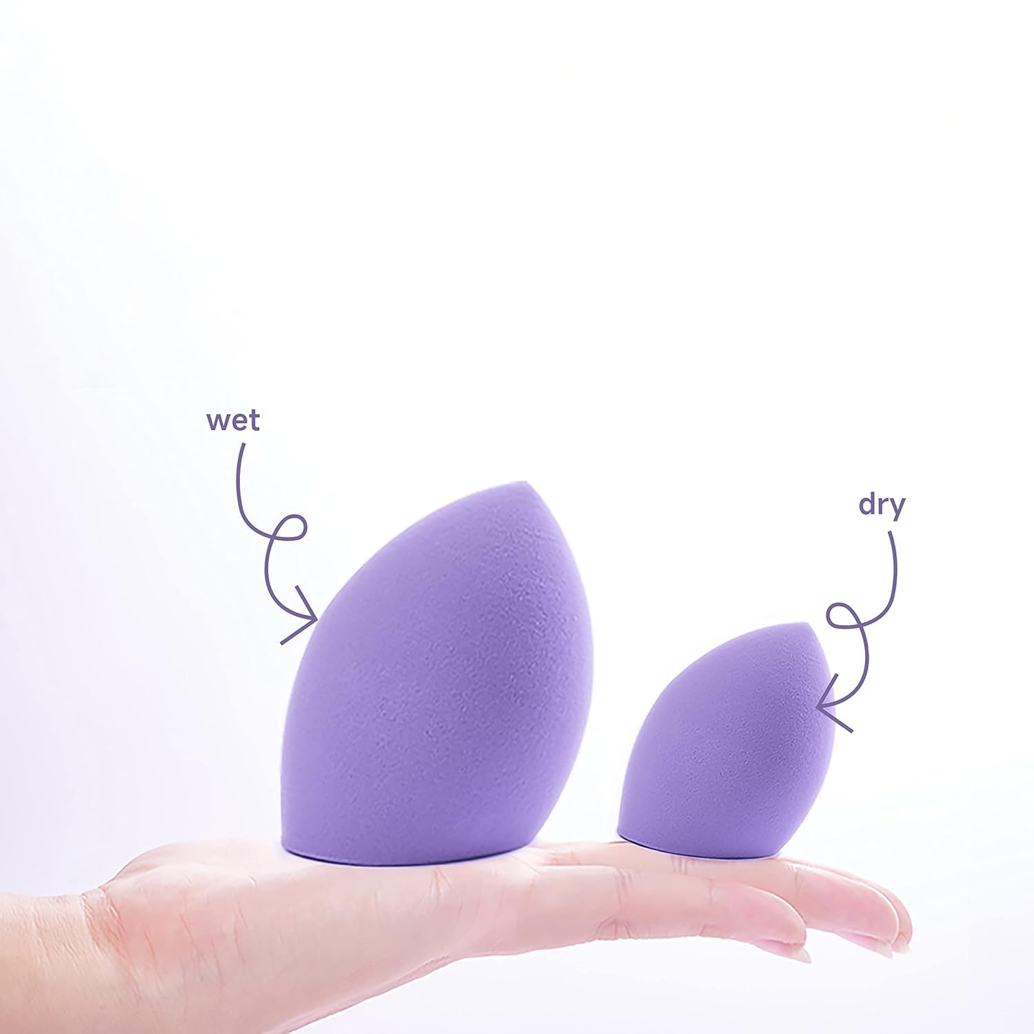 4 Pcs Makeup Sponges Set Blender Flawless for Liquid, Multi Color Cosmetic Sponge