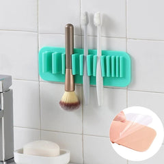 Wall-Mounted Silicone Makeup Brush Holder & Drying Rack
