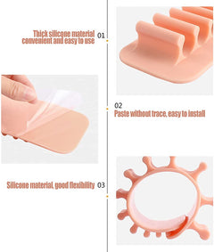 Wall-Mounted Silicone Makeup Brush Holder & Drying Rack