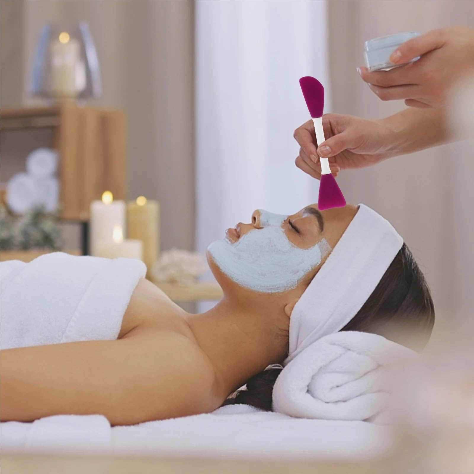 16-Piece Silicone Face Mask Applicator Brush Set