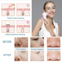 IPX7 Waterproof Facial Cleansing Spin Brush – 3-Speed Deep Clean, White