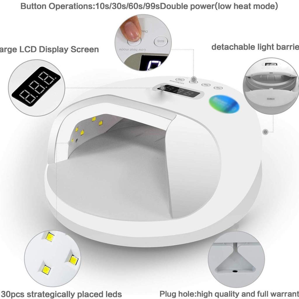 LED Gel Nail Lamp with Smart Timer
