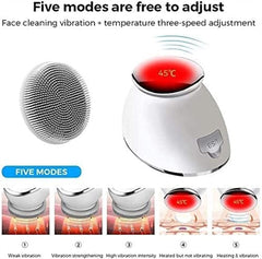 USB Rechargeable Waterproof Facial Cleansing Brush, White