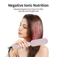 2-in-1 Hair Straightener & Curling Brush