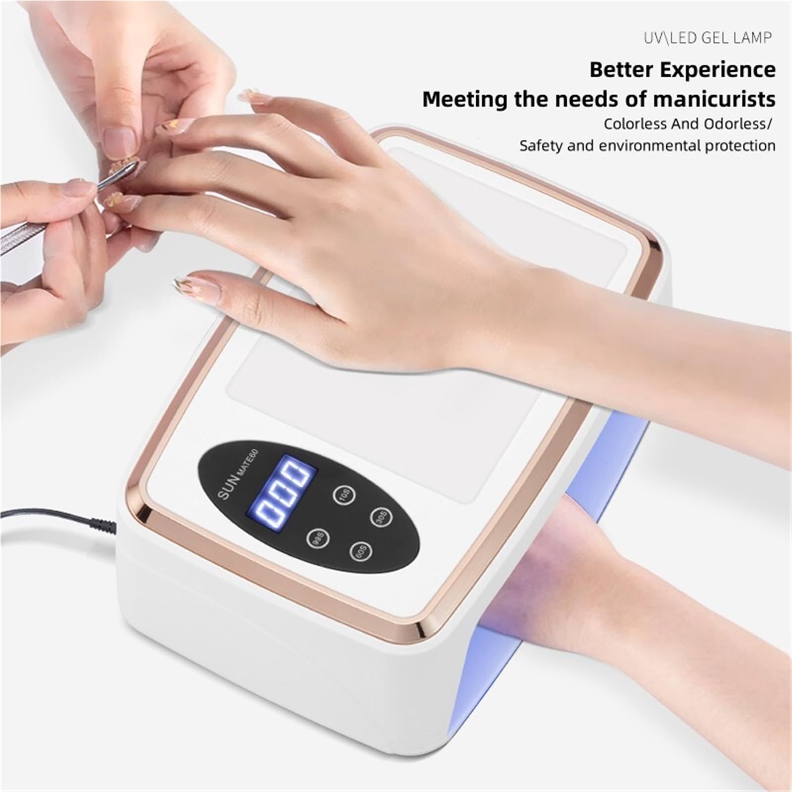 2-Piece LED UV Gel Nail Dryer Lamp Set