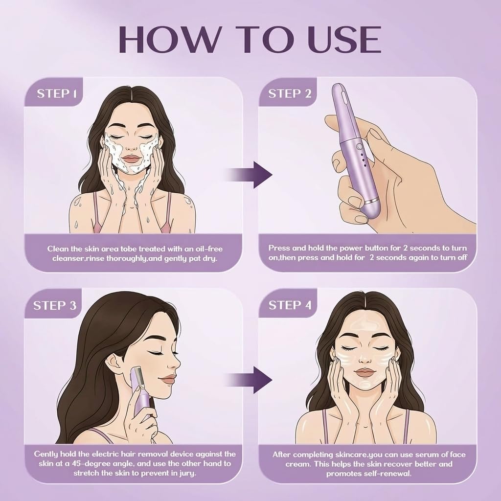 WLU Dermaplane Razor for Women Face with 10 Blades