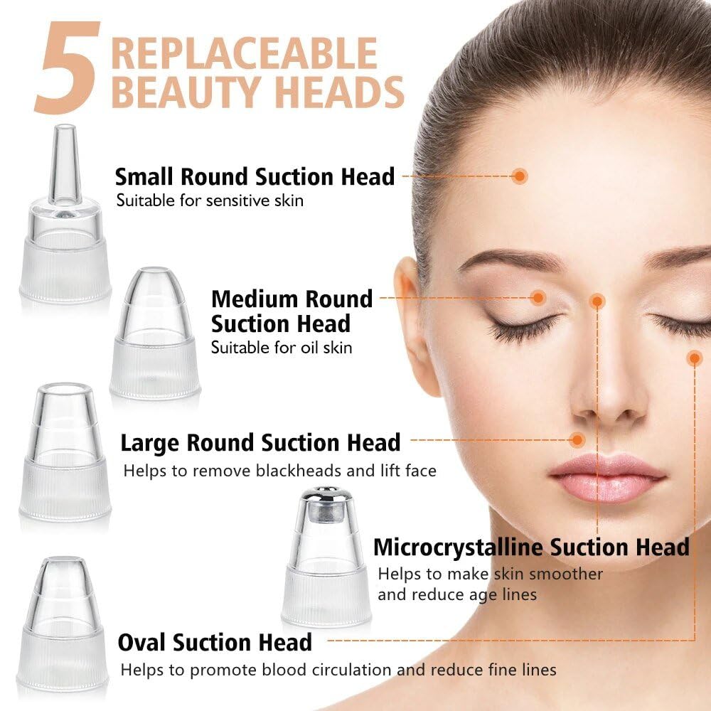 Electric Blackhead Remover Vacuum with Adjustable Suction