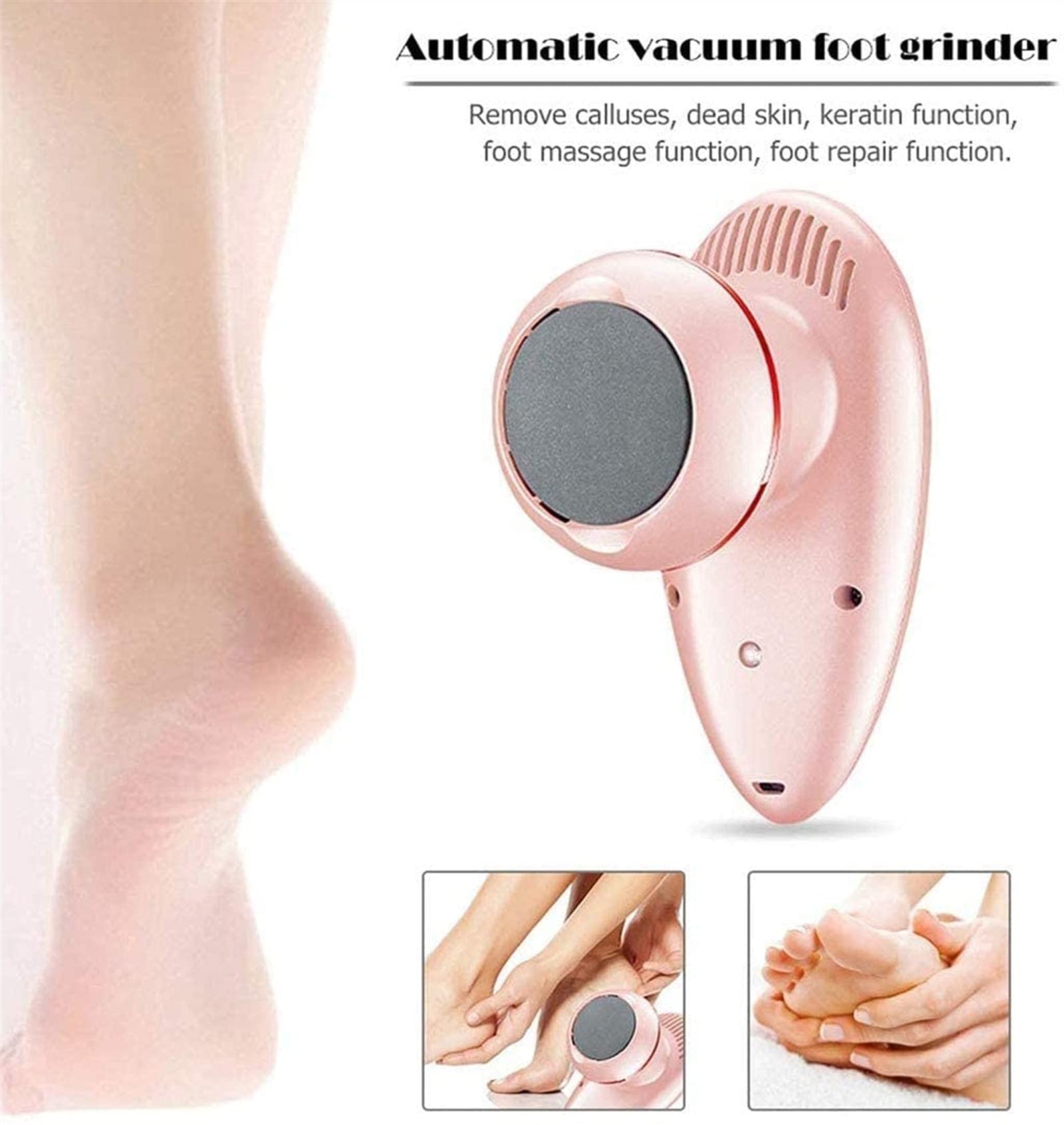 Rechargeable Electric Foot Callus Remover with Vacuum