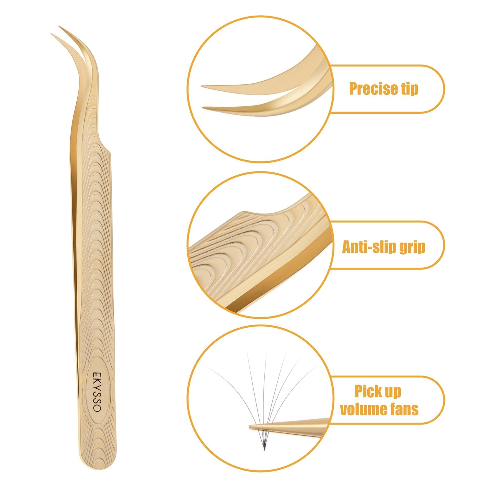 5-Piece Professional Lash Extension Tweezer Set