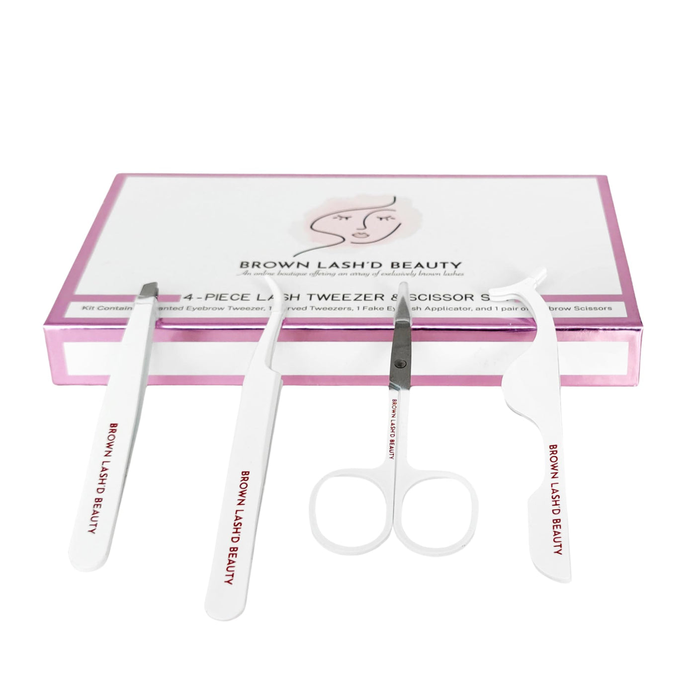 4-Piece Lash Tweezer & Scissor Set