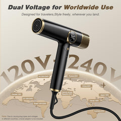 Dual Voltage 1900W Ionic Hair Dryer with Diffuser