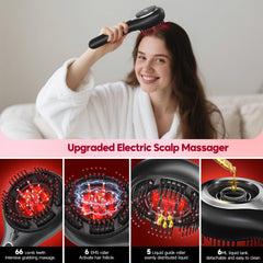 3-in-1 Waterproof Electric Scalp Massager & Hair Oil Applicator
