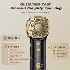 Dual Voltage 1900W Ionic Hair Dryer with Diffuser