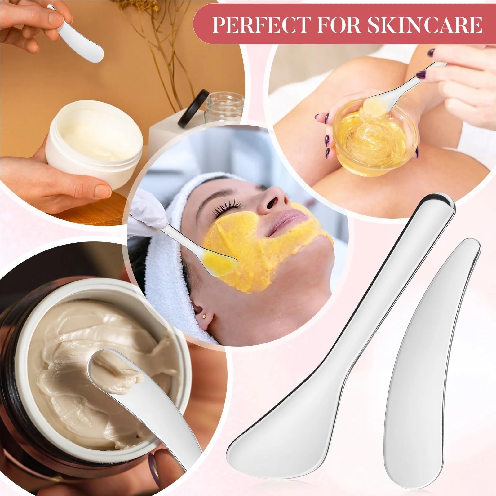 6-Piece Stainless Steel Face Mask Applicator & Spatula Set