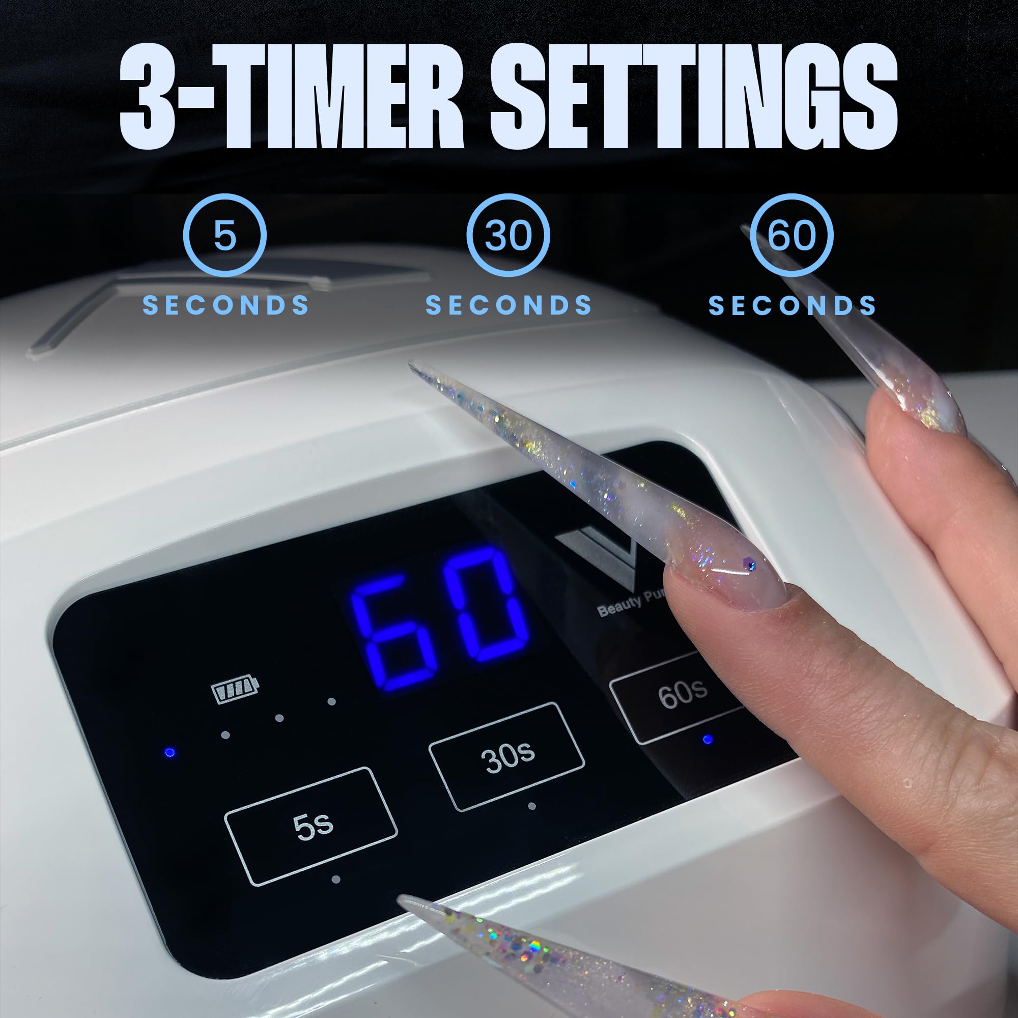 36W Cordless LED UV Gel Nail Lamp