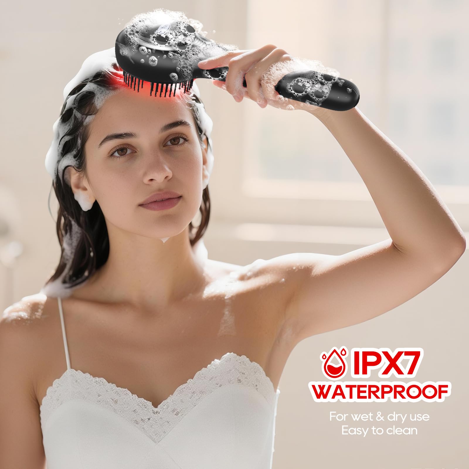 3-in-1 Waterproof Electric Scalp Massager & Hair Oil Applicator