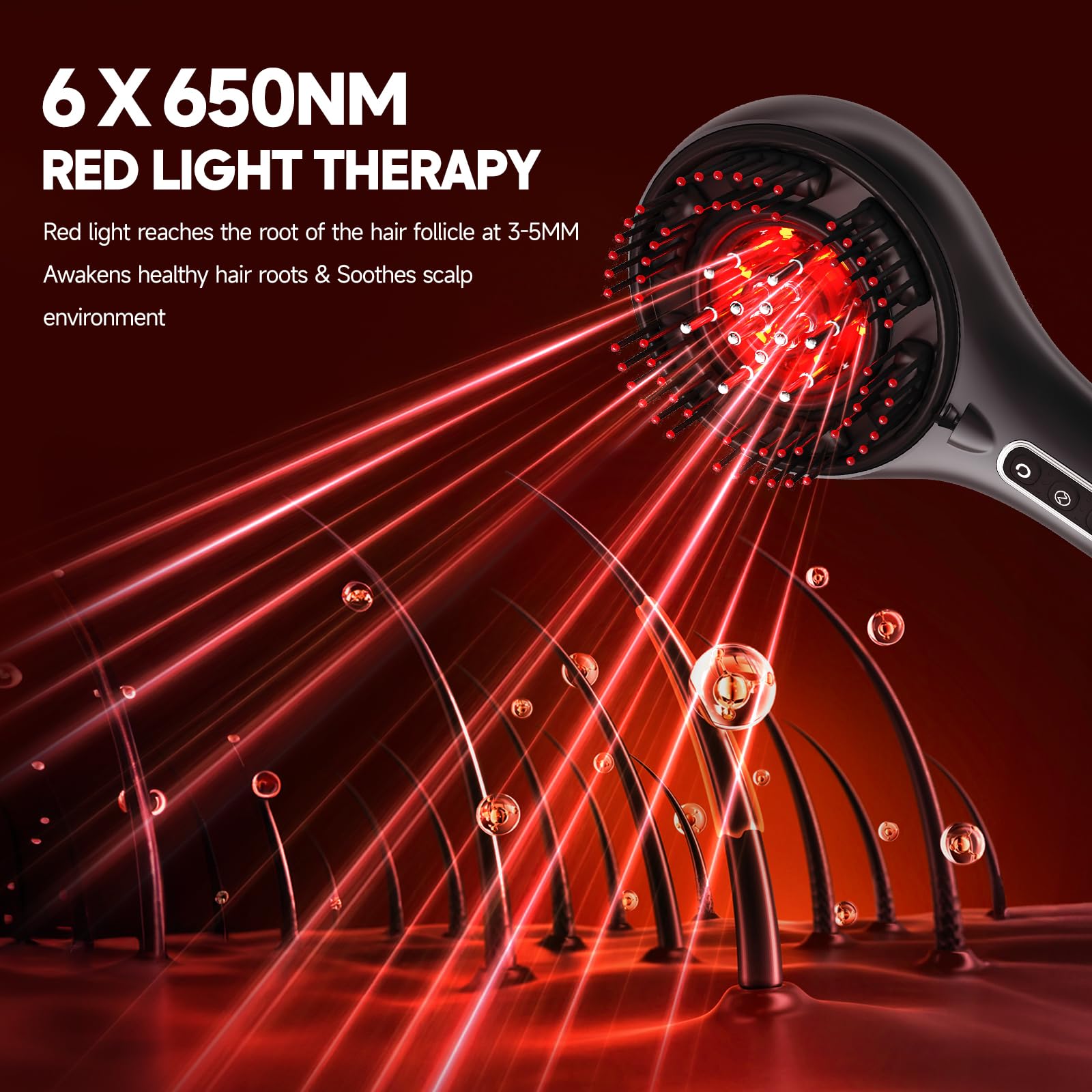3-in-1 Waterproof Electric Scalp Massager & Hair Oil Applicator