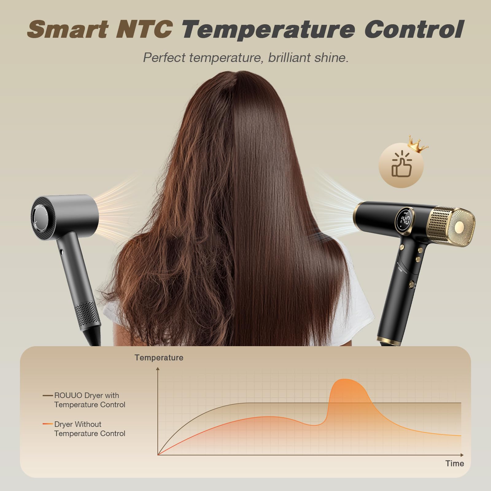 Dual Voltage 1900W Ionic Hair Dryer with Diffuser
