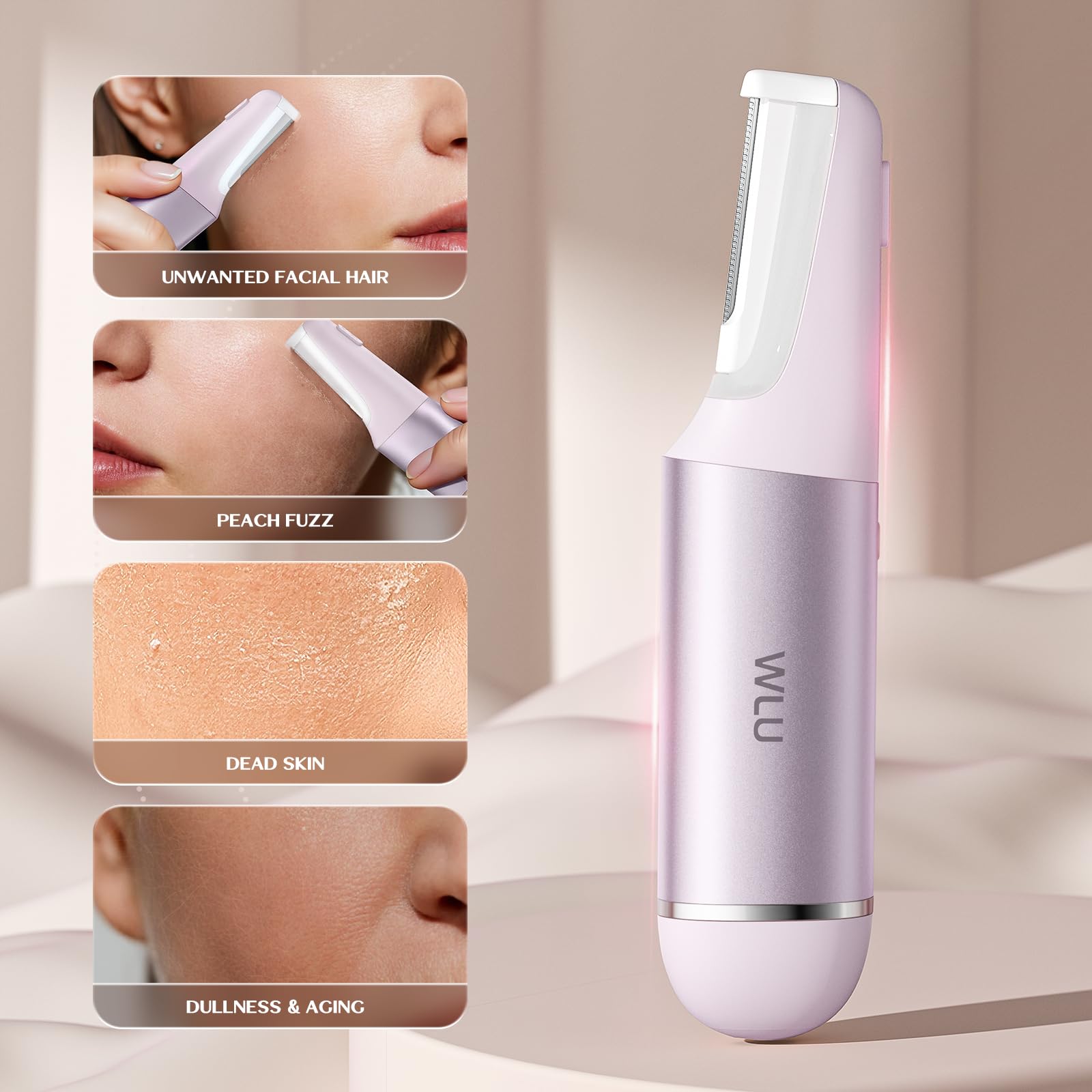 WLU Dermaplane Razor for Women Face with 10 Blades
