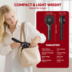 3-in-1 Waterproof Electric Scalp Massager & Hair Oil Applicator
