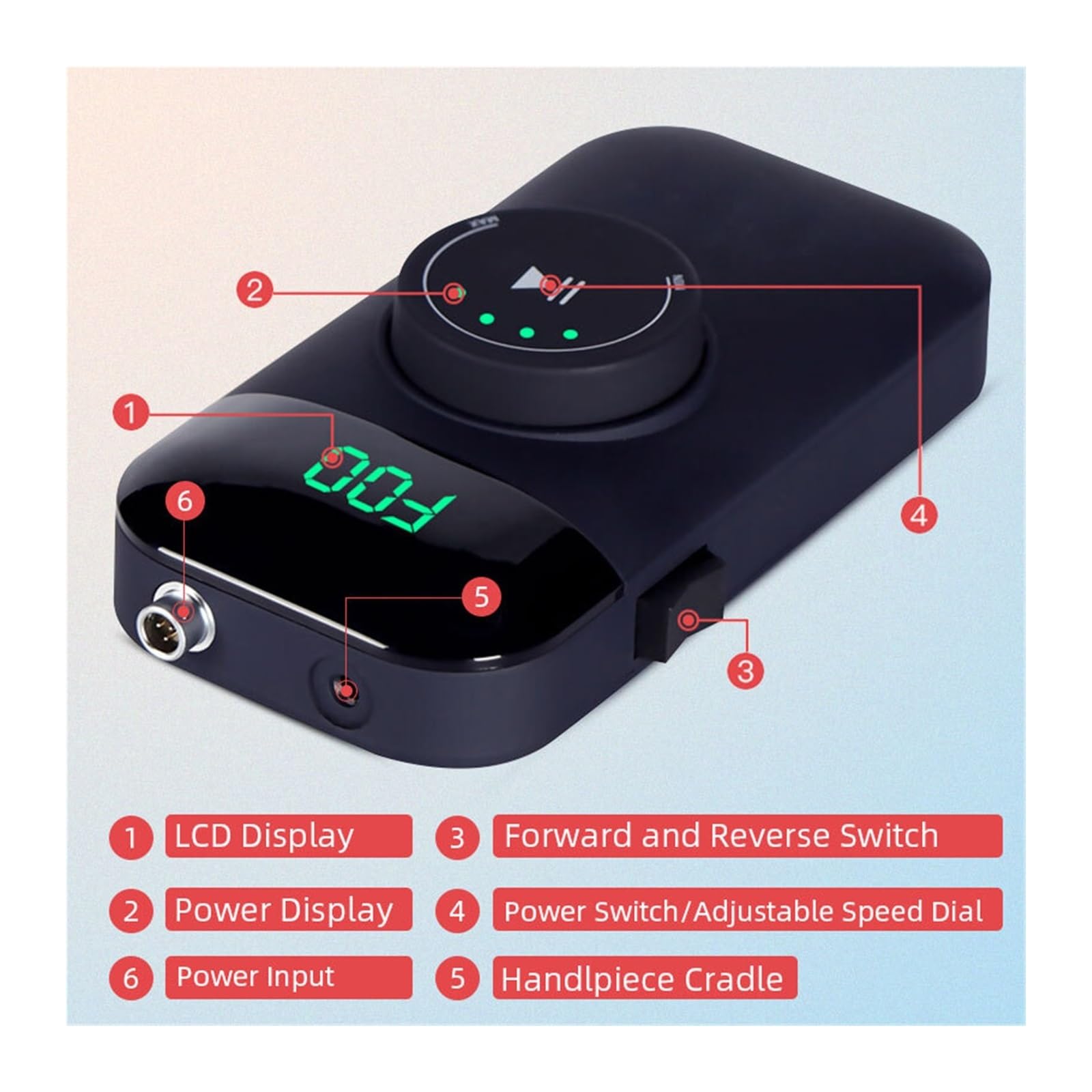 Rechargeable Electric Nail Drill with LCD Display