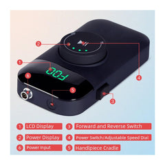 Rechargeable Electric Nail Drill with LCD Display