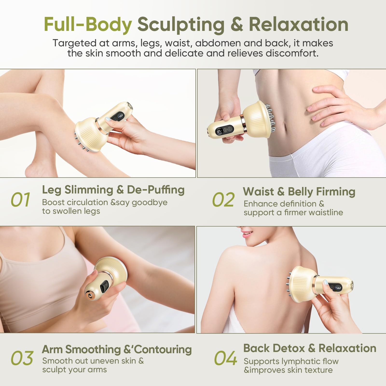 Microcurrent Body Sculpting & Lymphatic Drainage Massager