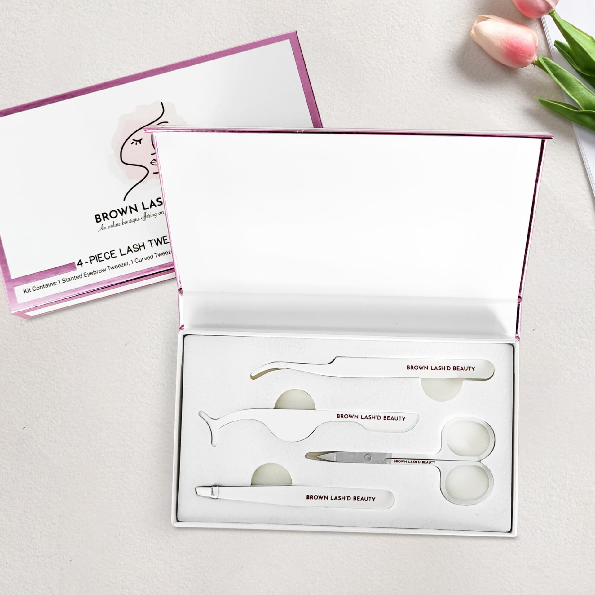 4-Piece Lash Tweezer & Scissor Set